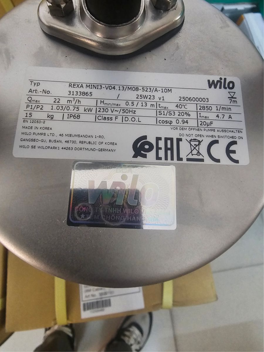 Máy bơm chìm Rexa MINI3-V04.13/M08-523/A-10M