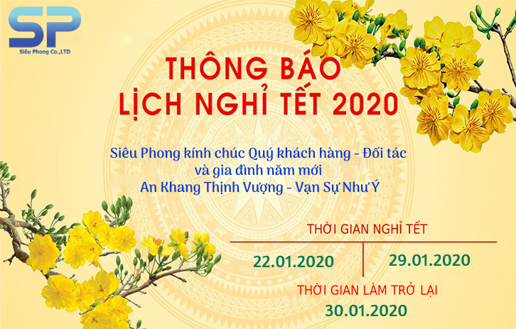 Thông báo lịch nghỉ tết Nguyên đán Canh Tý 2020