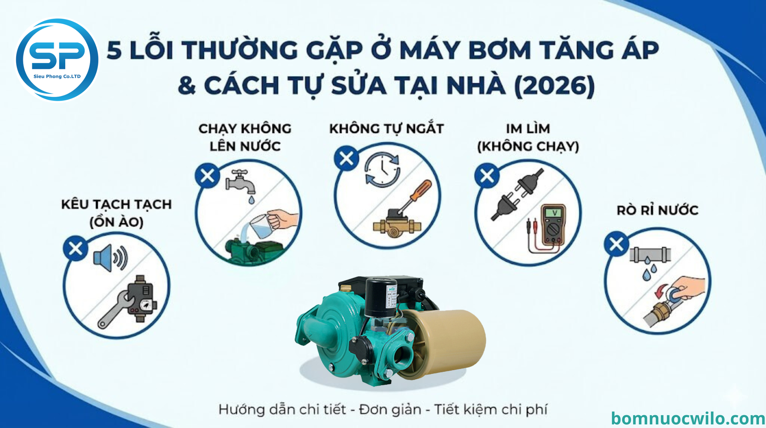 5 Lỗi Thường Gặp Ở Máy Bơm Tăng Áp & Cách Tự Sửa Tại Nhà Nhanh Chóng