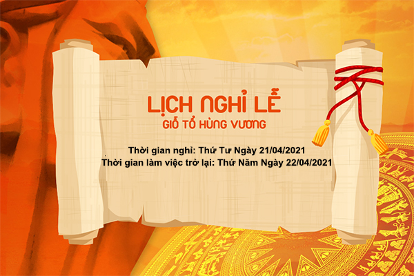 Thông báo nghỉ lễ Giỗ tổ Hùng Vương 10/03