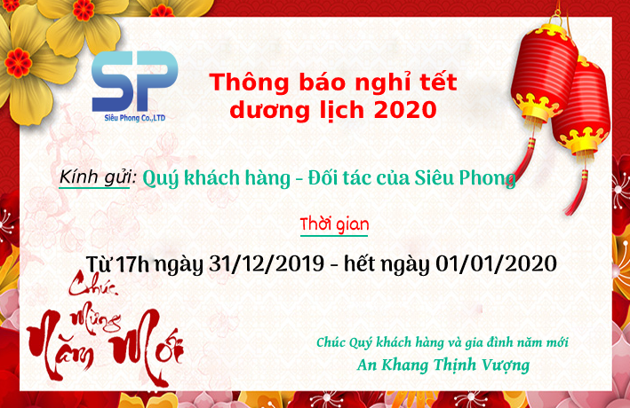 Thông báo nghỉ Tết dương lịch 2020